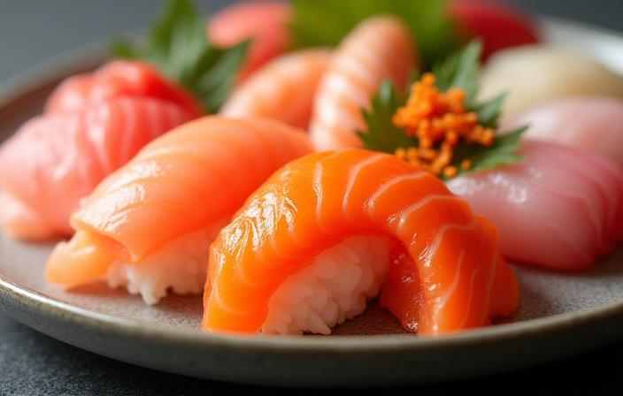 Plate of sushi.